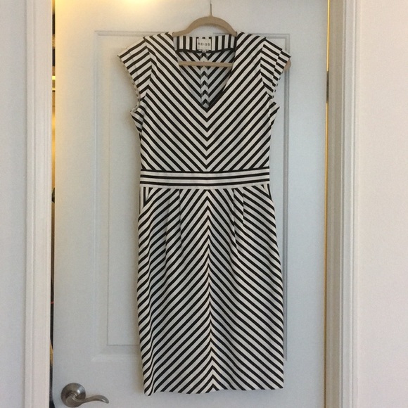 reiss black and white dress
